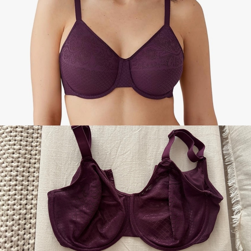 Wacoal Women's Visual Effects Minimizer Bra - 34G (DDDD), Italian Plum